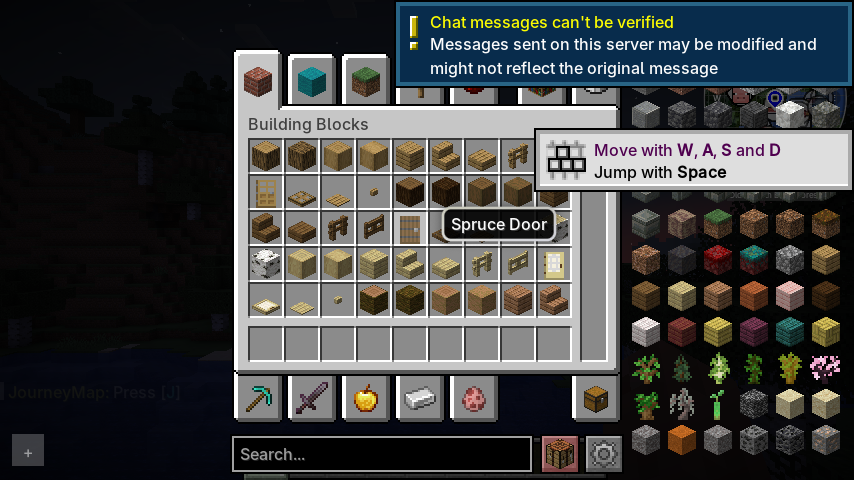 Minecraft 1.21.4 Fabric common mods inventory golden