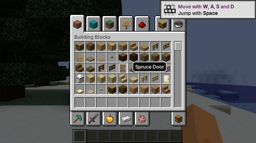 Minecraft 1.21.4 Fabric Modern UI inventory normal-world golden
