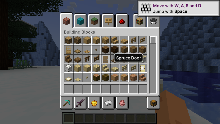 Minecraft 1.21.4 Fabric Modern UI inventory normal-world golden
