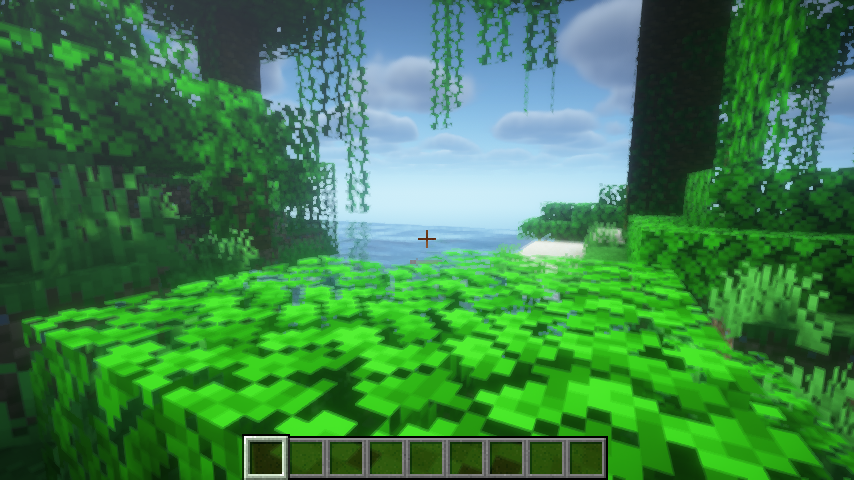 Minecraft 1.21.4 Fabric Iris BSL in-world golden