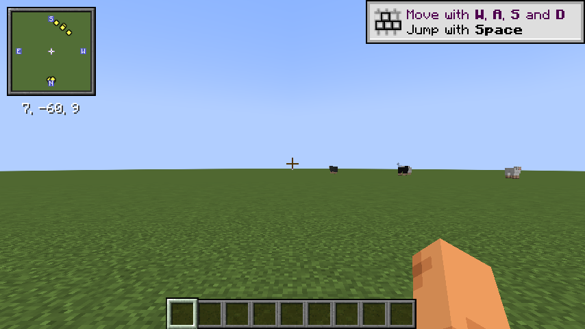 Minecraft 1.21.4 Fabric Xaero's Minimap in-world golden