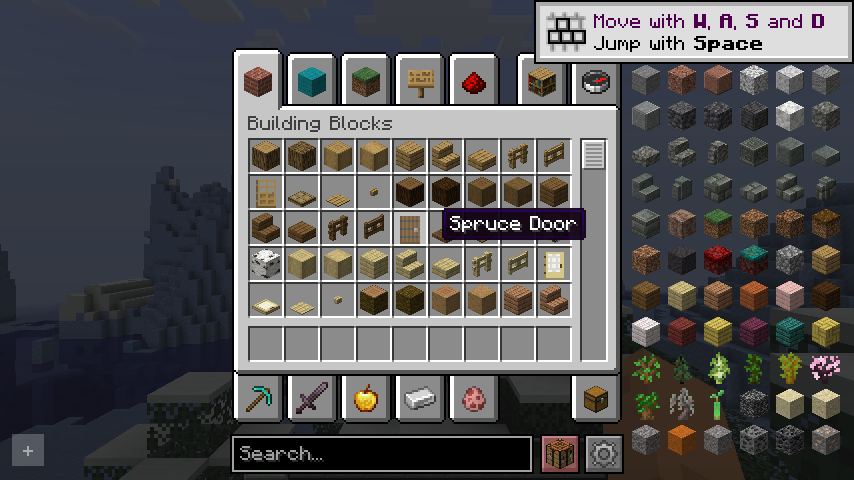 Minecraft 1.21.4 Fabric REI inventory normal-world golden